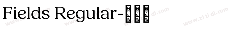 Fields Regular字体转换